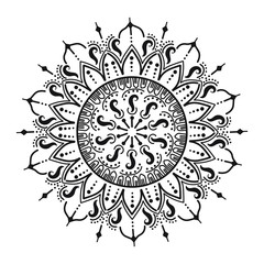 Decorative round floral mandala. Floral designs for Business card, greeting card, wedding invitation, Gift voucher, background pattern, fashion design. vector illustration.