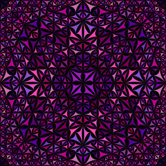 Fototapeta premium Purple seamless abstract curved triangle mosaic kaleidoscope pattern wallpaper - tribal vector background illustration