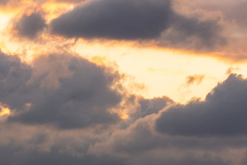 cloudy sky at sunset