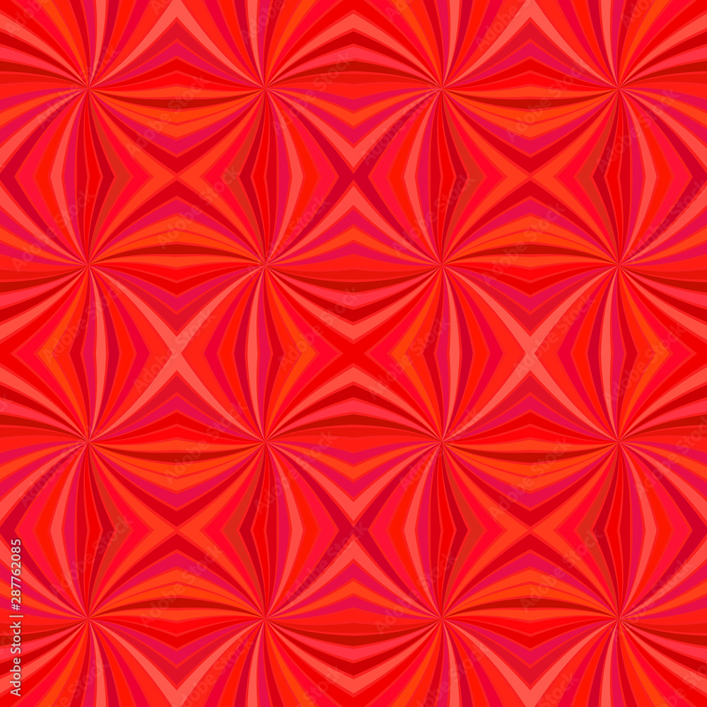 Poster red seamless psychedelic abstract curved stripe pattern background - vector burst illustration