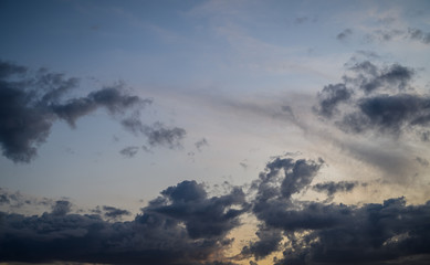 Obraz premium Dramatic sky with clouds. Nature background.