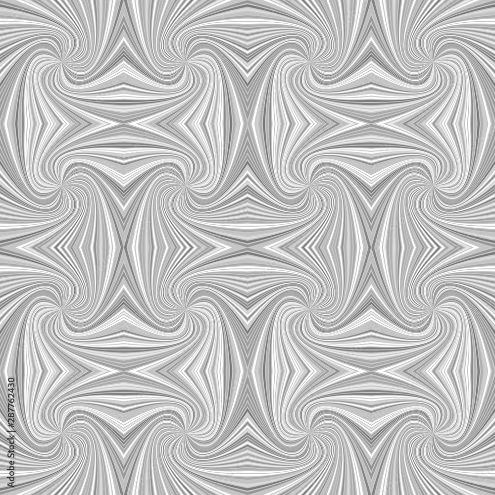 Poster grey seamless hypnotic abstract swirl stripe pattern background - vector curved ray design