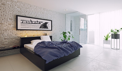 modern bedroom interior design.