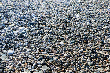 small pebbles on the beach