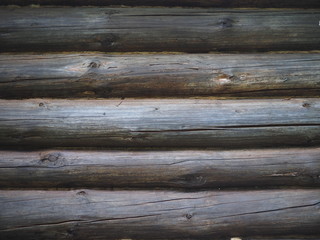 Fototapeta premium brown log wall. beautiful background