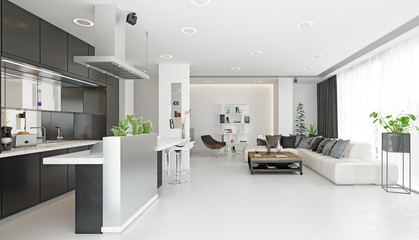Fototapeta na wymiar Modern living room design.
