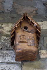 Wooden birdhouse, handmade, with love