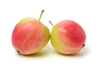 Red apples isolated on white background