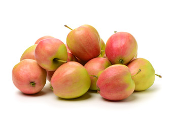 Red apples isolated on white background