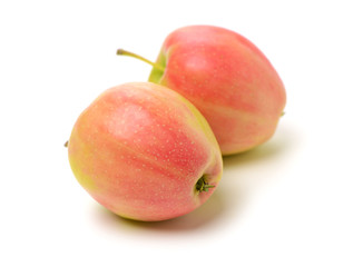 Red apples isolated on white background