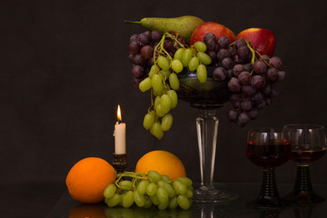 fruits and wine