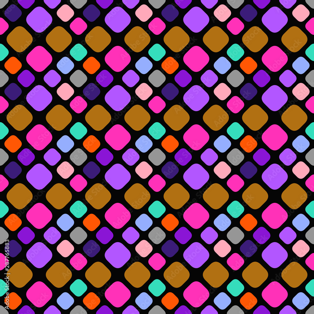 Poster seamless geometrical square pattern background design - abstract multicolor vector graphic