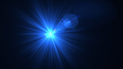 Bright light blue lense flare