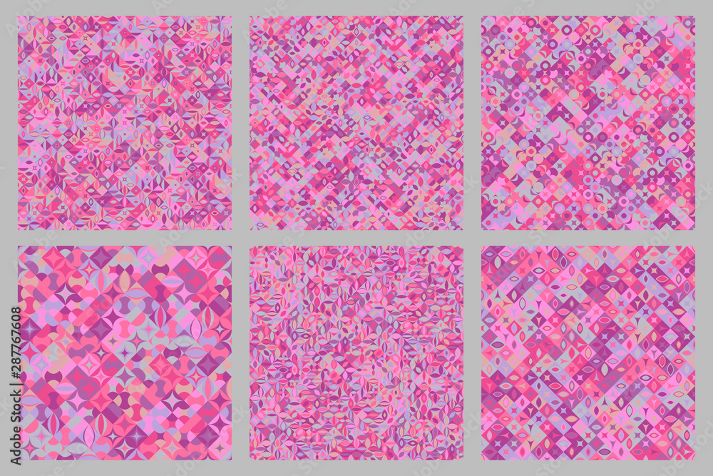Poster seamless diagonal geometric pattern background collection - abstract vector graphic designs