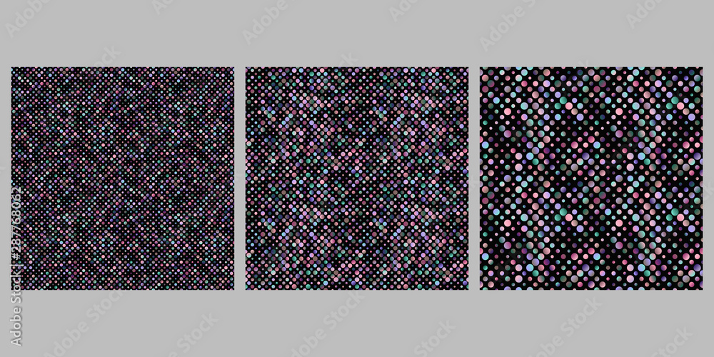 Poster gradient geometrical chaotic circle pattern background design collection - abstract vector illustrat