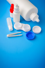 Optical corrective medical soft contact lenses for eyes in white plastic case with storage...