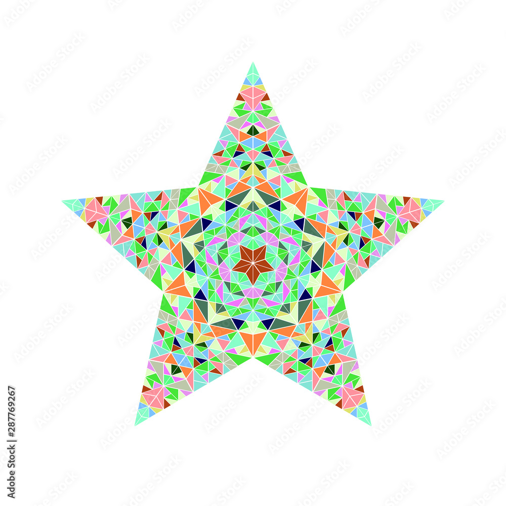 Poster Isolated triangle star symbol template - colorful geometrical vector element