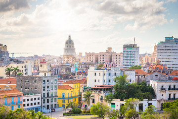 Fototapeta na wymiar Havana, Cuba downtown skyline