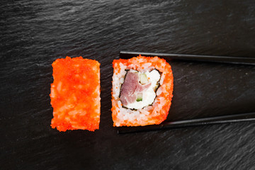 japanese sushi dish with different fillings