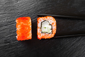 japanese sushi dish with different fillings