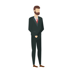 Obraz premium Businessman avatar cartoon design
