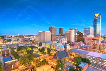 Oklahoma City, Oklahoma, USA at twilight