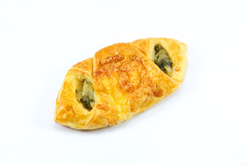 bread on a white background