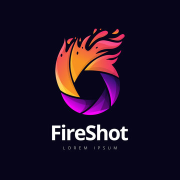 Fire Shutter Photography Logo Design
