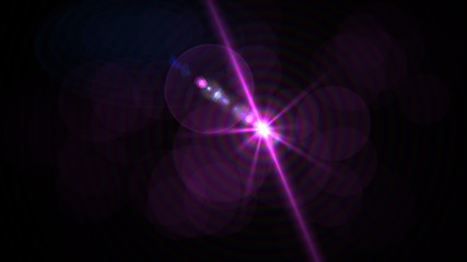 Bright magenta lense flare