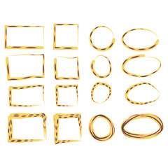 Hand drawn tribal frames. Vintage border, decoration ethnic art element