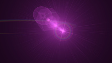 Bright magenta lense flare