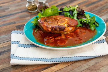 Beef stewed and Carrots potatoes with a wine sauce and herbs