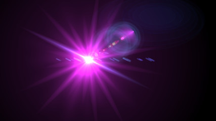 Bright magenta lense flare