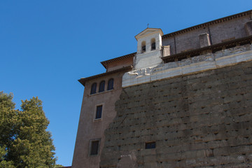 Fototapeta premium Side view of The Temple of Antoninus and Faustina, Roman Forum, Rome, Italy.