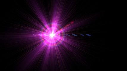 Obraz premium Bright magenta lense flare