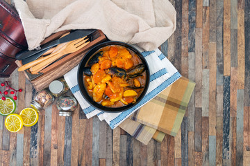 bowl of Mediterranean french fish soup Bouillabaisse