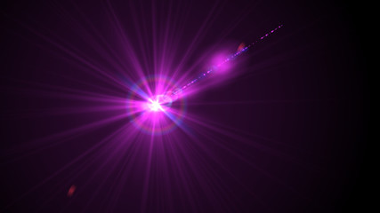 Bright magenta lense flare