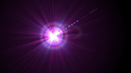 Bright magenta lense flare