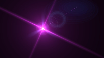 Bright magenta lense flare