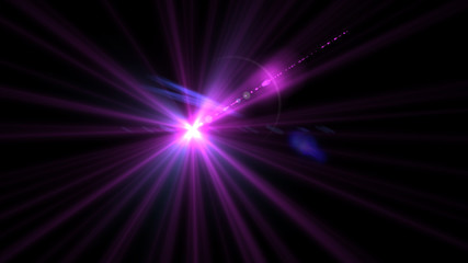 Obraz premium Bright magenta lense flare