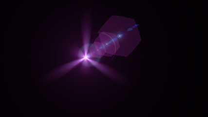 Bright magenta lense flare