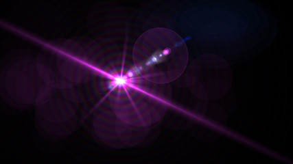 Bright magenta lense flare