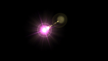 Bright magenta lense flare