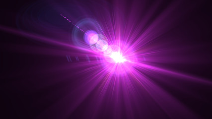 Bright magenta lense flare