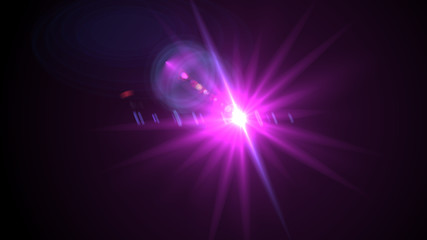 Bright magenta lense flare