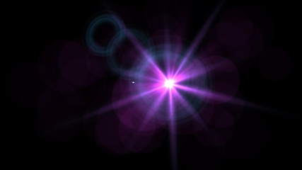 Bright magenta lense flare