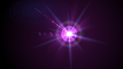 Bright magenta lense flare