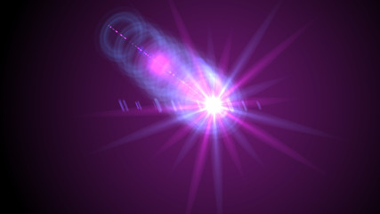 Bright magenta lense flare