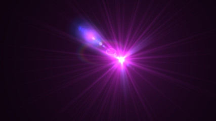 Bright magenta lense flare