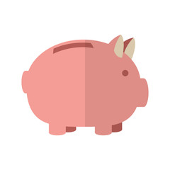 Isolated piggy vector design